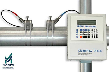 Clamp-on Flow out in the Elements | Submersible DF868 flowmeter system